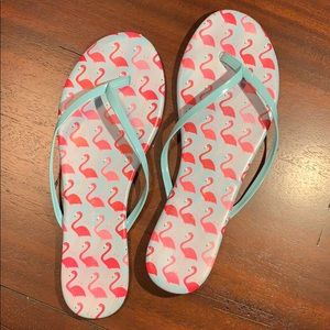 LC Lauren Conrad Flamingo Flip Flops